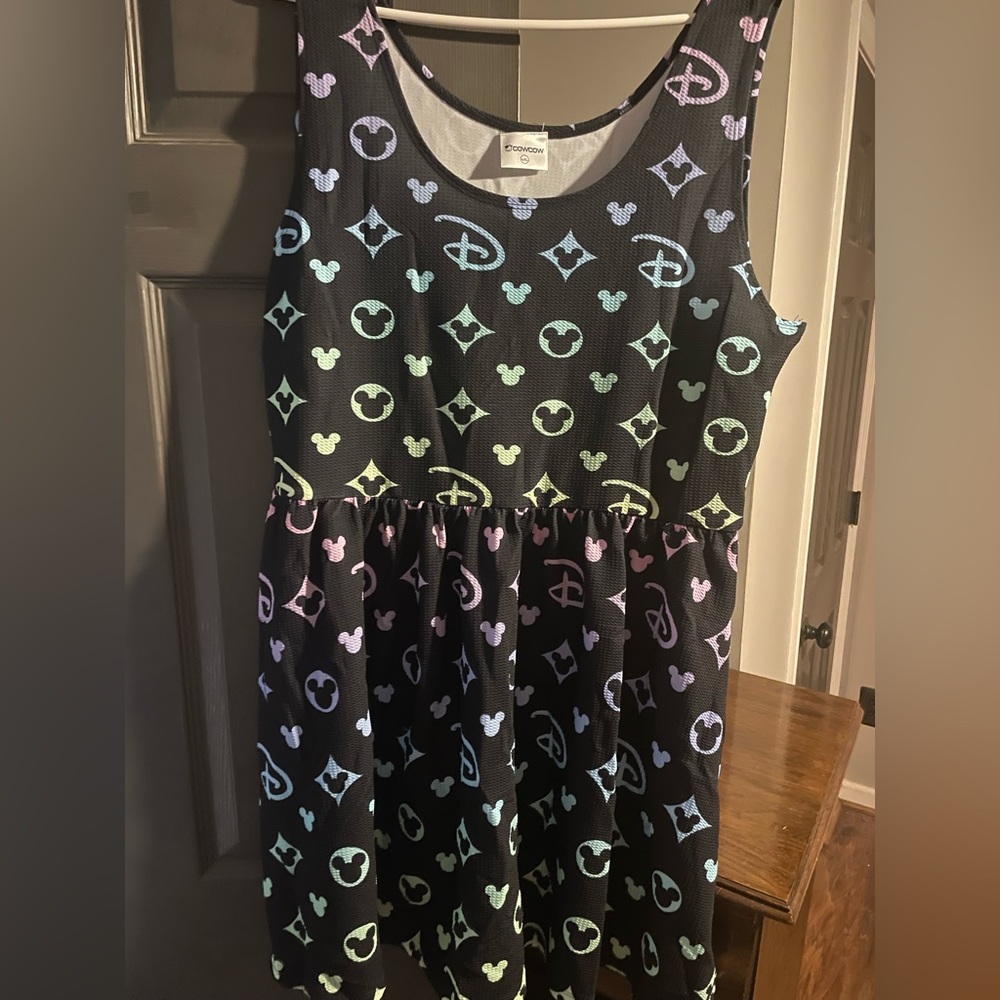 Disney Patterned Babydoll Style Dress NWOT